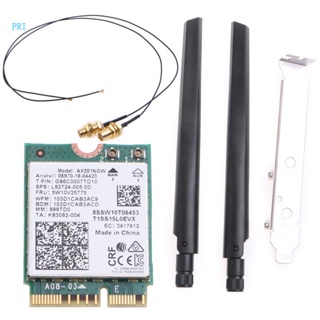 Pri 2 4GHz 5GHz ไร้สาย NGFF สําหรับ M 2 สําหรับคีย์การ์ด E BT 5 0 อะแดปเตอร์ + เสาอากาศ