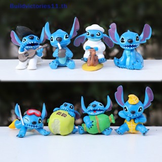 Buildvictories11 ชุดโมเดลฟิกเกอร์ รูปการ์ตูนดิสนีย์ Stitch ขนาดเล็ก สําหรับตกแต่งเค้ก