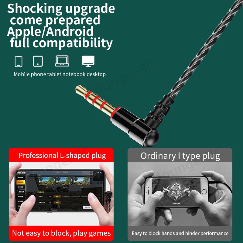 หูฟังอินเอียร์ แบบมีสาย โลหะ 9D HiFi 3.5 มม. Type-C พร้อมไมโครโฟน