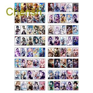 Cherish สติกเกอร์การ์ด Pvc กันน้ํา ลายการ์ตูนอนิเมะ Genshin Impact Card Diy สําหรับติดตกแต่งบัตรรถบัส นักเรียน 10 ชิ้น ต่อชุด