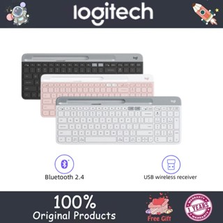 Logitech K580 คีย์บอร์ดบลูทูธไร้สาย โหมดคู่ ปิดเสียง บางพิเศษ