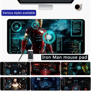 แผ่นรองเมาส์เล่นเกม Iron Man ขนาดใหญ่ สําหรับคอมพิวเตอร์