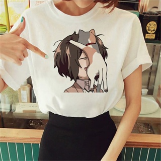 เสื้อยืด พิมพ์ลาย Bungou Stray Dogs สไตล์ญี่ปุ่น ฮาราจูกุ แฟชั่นฤดูร้อน สําหรับผู้หญิง