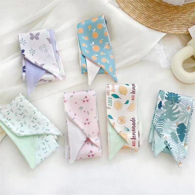 Parsimonious ริบบิ้นริบบิ้นผูกกระเป๋า ผ้าพันคอ ผ้าเรยอน ขนาดเล็ก แฟชั่นสําหรับผู้หญิง 1 ชิ้น WJ1117-53 - รูปที่ 2