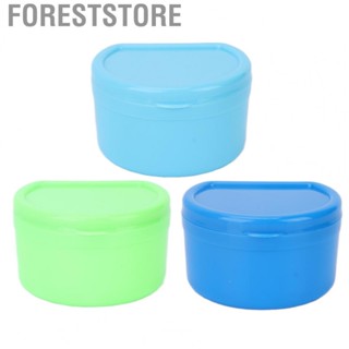 Foreststore Portable Dental Retainer Box False  Storage Box With  Net Container F