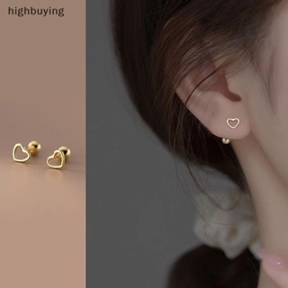 [highbuying] 1 คู่ แฟชั่น ที่เรียบง่าย หัวใจ ต่างหูกระดูกหู เล็บ สําหรับผู้หญิง กระดูกอ่อน ต่างหูเกลียว ต่างหูสตั๊ด ต่างหูร่างกาย เครื่องประดับ ของขวัญใหม่ พร้อมส่ง