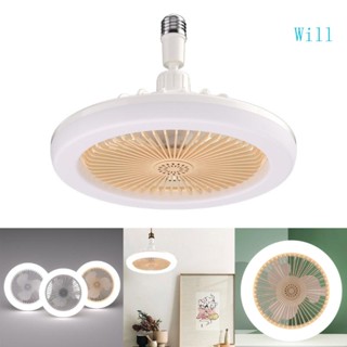 Will E27 พัดลมเพดานไฟฟ้า LED 3 โหมดทํางาน พร้อมน้ํามันหอมระเหย