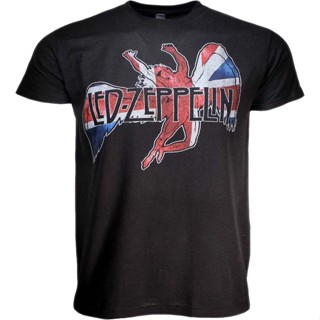 เสื้อยืด พิมพ์ลายธงชาติ Icarus Led Zeppelin