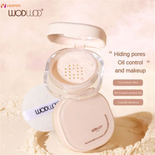 Wodwod Hd Through Holding Makeup Powder Set แป้งแต่งหน้า Soft Coke Matte Oil Skin Concealer แป้งแต่งหน้ากันเหงื่อกันน้ำ veemm