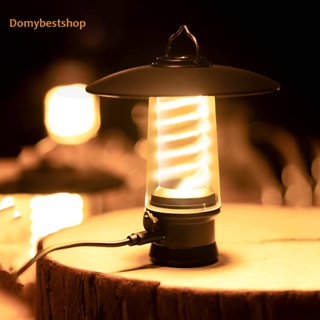 [Domybestshop.th] โคมไฟ Led IPX4 ใช้แบตเตอรี่ 2500mAh สไตล์วินเทจ สําหรับตั้งแคมป์