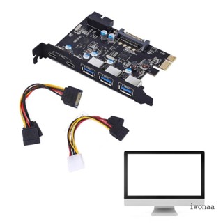 Iwo อะแดปเตอร์การ์ดขยาย Pcie เป็น Usb Pci-e เป็น Type-C x2 TypeA x3 สําหรับ Window-7 8 10 XP Vista-