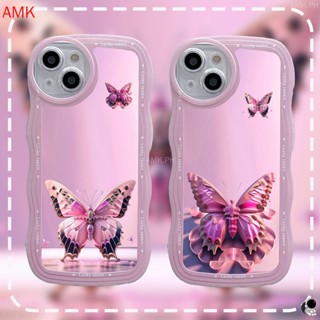 เคสโทรศัพท์มือถือแบบใส ลายผีเสื้อ สีชมพู สําหรับ AMK Tecno Spark Go Infinix Smart 7 Hot Note 30 30i 20 20s 12 G96 10 pro 2023 5 6 PLUS 11S NFC 9 11 Play 12i 5g