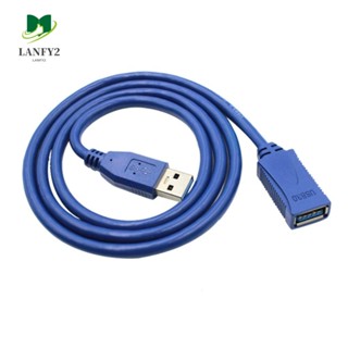 Alanfy สายเคเบิลข้อมูล USB 3.0 ตัวผู้ เป็นตัวเมีย USB ตัวผู้ เป็นตัวเมีย 0.3 ม. 1 ม. 1.5 ม. 3 ม. 5 ม. สีฟ้า USB 3.0 สําหรับคอมพิวเตอร์