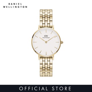 Daniel Wellington นาฬิกาข้อมือรุ่น Petite 28mm 5-Link Gold White Dial - Watch for women