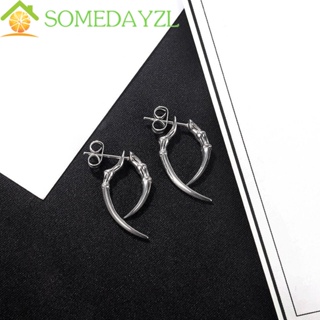 SOMEDAYZL ต่างหู รูปกรงเล็บ สไตล์พังก์ ฮิปฮอป สตรีท โกธิค เรโทร สําหรับผู้ชาย