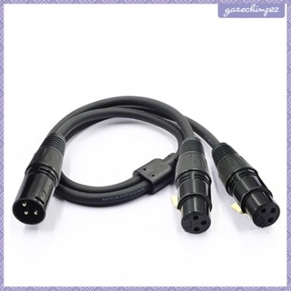 [Gazechimp] อะแดปเตอร์สายเคเบิ้ล XLR Male to Dual Female XLR Y สําหรับไมโครโฟน