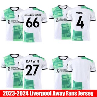 Fb 23/24 LFC Away Jersey เสื้อยืดลําลอง แขนสั้น คอกลม พิมพ์ลาย Arnold Virgil พลัสไซซ์