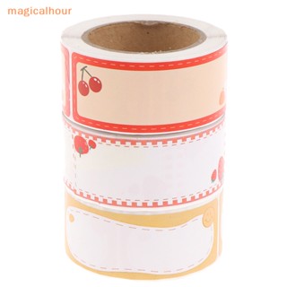 Magicalhour^^ 120 ชิ้น / ม้วน ฉลากชื่อการ์ตูน สติกเกอร์เขียนได้ สําหรับฉลากขวด Daycare * ใหม่