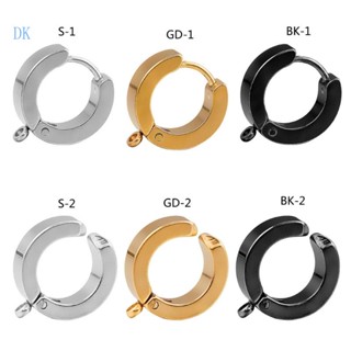 Dk เครื่องประดับ ต่างหูห่วงเล็ก วัสดุสเตนเลส ผู้หญิง วงกลม ต่างหู