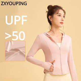 Zxyouping เสื้อแจ็กเก็ตแขนยาว ป้องกันแสงแดด UPF&gt; 50 ระบายอากาศ ป้องกันรังสียูวี แฟชั่นฤดูร้อน สําหรับผู้หญิง