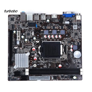 Turbobo เมนบอร์ด 10USB 1155Pin DDR3 สําหรับ CPU i3 i5 Intel H61 Dual Quad Core