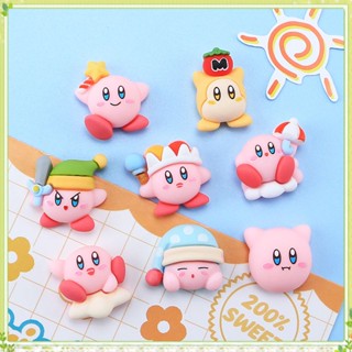 สติกเกอร์ ลาย Kirby Crocs Jibbitz 3D สําหรับติดตกแต่งตู้เย็น Diy