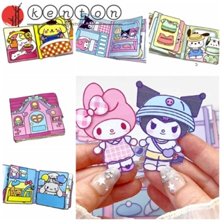 Kenton หนังสือสติกเกอร์กระดาษ ลายการ์ตูน Cinnamoroll Montessori แฮนด์เมด DIY ของเล่นสําหรับเด็ก ของขวัญวันเกิด