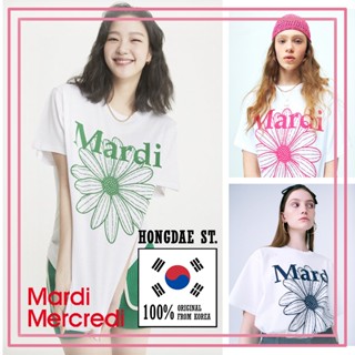 📦พร้อมส่ง Mardi - ของแท้ 100% - เสื้อยืด ลายดอกมาร์ดิ สีเขียว / กรมท่า / สีม่วง T-shirt