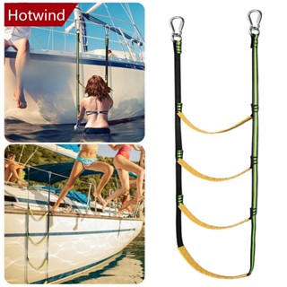 Hotwind บันไดเชือกว่ายน้ํา 3 4 5 ขั้น พับได้ สําหรับเรือใบ เรือคายัค เรือแคนู F4U7