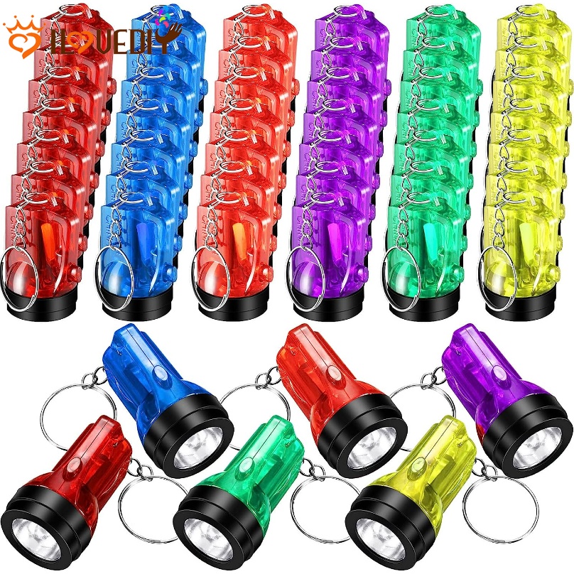 พวงกุญแจไฟฉาย Led พลาสติก แบบพกพา สําหรับตั้งแคมป์ ปาร์ตี้ โปรดปราน / พวงกุญแจจี้เรืองแสง Led โคมไฟแร่ขนาดเล็ก / พวงกุญแจไฟฉายขนาดเล็ก / พวงกุญแจไฟแบตเตอรี่ /