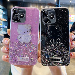 ขายดี เคสโทรศัพท์มือถือใส แบบนิ่ม ลายการ์ตูนน่ารัก ป้องกันเลนส์ สําหรับ Realme C53 2023 REALMEC53