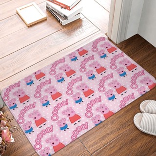 พรมปูพื้น กันลื่น ลาย Peppa Pig ขนาด 40x60 ซม. สําหรับตกแต่งบ้าน ห้องครัว