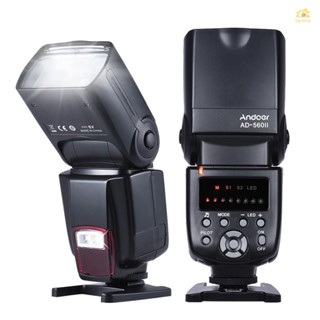 (spbpth)Andoer Ad-560ii แฟลชกล้อง Speedlite GN50 พร้อมไฟ LED ปรับได้ สําหรับกล้อง DSLR Olympus Pentax