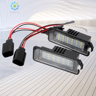 หลอดไฟ LED 5W 12V 6500K สีขาว อุปกรณ์เสริม สําหรับติดป้ายทะเบียนรถยนต์ VW Golf 4 5 6 7 Passat 2 ชิ้น