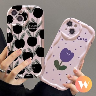 เคสโทรศัพท์มือถือ ขอบโค้ง ลายดอกทิวลิป สีม่วง 3D สําหรับ Vivo Y22 Y91 Y20i Y91C Y31 Y30 Y20s Y15A Y50 Y51 Y21A Y33s Y21 Y12i Y11 Y35 Y15s Y17 Y20 Y12 Y22s Y15 Y21s Y12s Y16 Y02 Y36