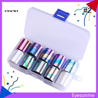 Eyes สติกเกอร์ฟอยล์ สําหรับตกแต่งเล็บเจล UV DIY 10 ม้วน