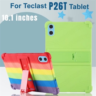 เคสแท็บเล็ต ซิลิโคนนิ่ม กันกระแทก พร้อมขาตั้ง ปรับได้ สําหรับ Teclast P26T 10.1 นิ้ว 4