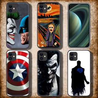 เคสโทรศัพท์ TPU แบบนิ่ม ลาย C214 Super Hero Batman Spider Man สําหรับ iPhone SE 2020 12 Mini 13 Pro Max