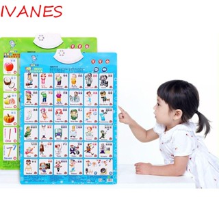 IVANES โปสเตอร์ตัวอักษรภาษาอังกฤษ สําหรับการเรียนรู้เด็ก