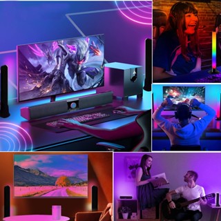 แถบไฟ LED RGB เปลี่ยนสีได้ สําหรับเล่นเกม ควบคุมผ่านแอป