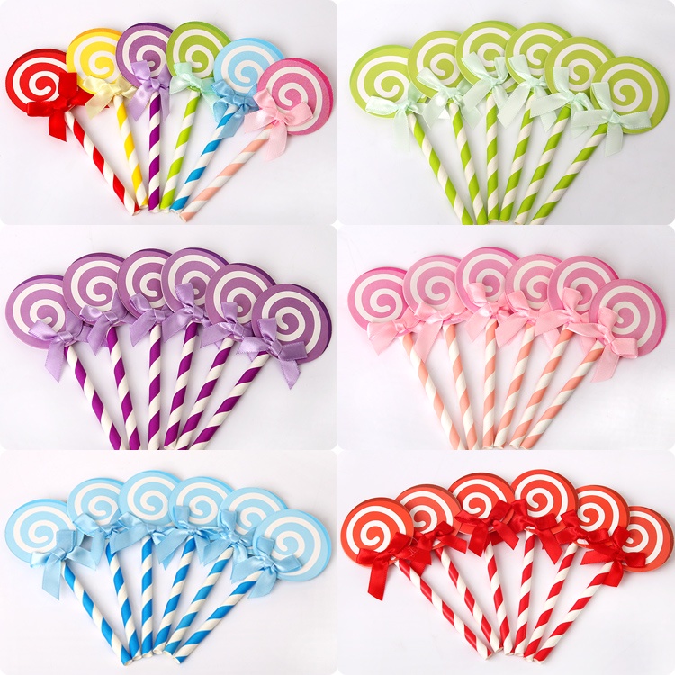 6ชิ้น/เซ็ตอมยิ้มเค้กตกแต่งด้านบนสําหรับของเล่นวันเกิดเด็ก, ของตกแต่ง, ตกแต่งวันครบรอบแต่งงาน