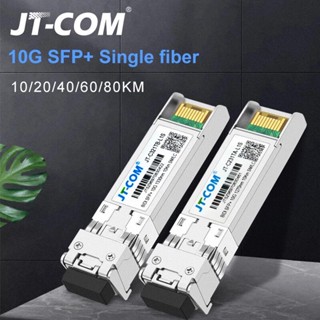 Jt-com โมดูลไฟเบอร์ออปติก 10G SFP 10 20 40 60 80 กม. BIDI SM LC 1270 1330nm โหมดเดียว พร้อมสวิตช์ Cisco