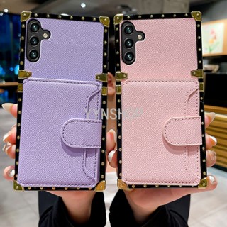 Yyn เคสโทรศัพท์มือถือหนัง กันกระแทก พร้อมช่องใส่บัตร สําหรับ Samsung Galaxy A14 4G 5G A13 A12