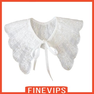 [Finevips] เสื้อคอปก แบบครึ่งตัว ถอดออกได้ อุปกรณ์เสริม สําหรับชุดเดรส
