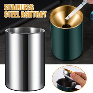 Dharma New 1pc Ashtray Windproof Stainless Steel Smokeless Cigar Ashtray Terrace Indoor