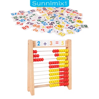 [Sunnimix1] ลูกคิดไม้ หลากสี ของเล่นเสริมการเรียนรู้ สําหรับเด็กอนุบาล