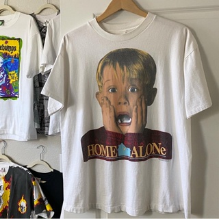 [S-5XL]เสื้อยืดแขนสั้น พิมพ์ลายภาพยนตร์ Home Alone Macaulay Culkin สไตล์ยุโรป และอเมริกา เรโทร คลาสสิก