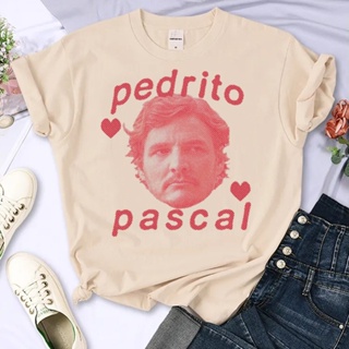 เสื้อยืด พิมพ์ลายการ์ตูนมังงะ the Last of Us Pedro Pascal สไตล์ฮาราจูกุ สําหรับผู้หญิง y2k