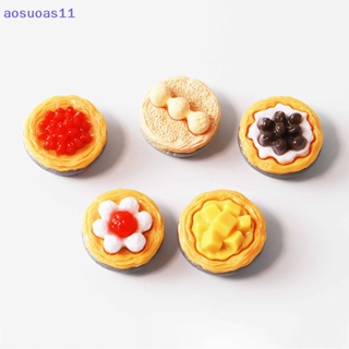 Aosuoas โมเดลทาร์ตไข่จําลอง 1/12 ขนาดเล็ก สําหรับตกแต่งบ้านตุ๊กตา 5 ชิ้น