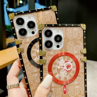 เคสโทรศัพท์มือถือ แม่เหล็ก ไร้สาย ทรงสี่เหลี่ยม หรูหรา สําหรับ Tecno Camon16 Camon17 Camon18 18P 18i 18T 17Pro Pop2F 2Fpro power Pop4Air 4Lite Pop4Pro Pop5